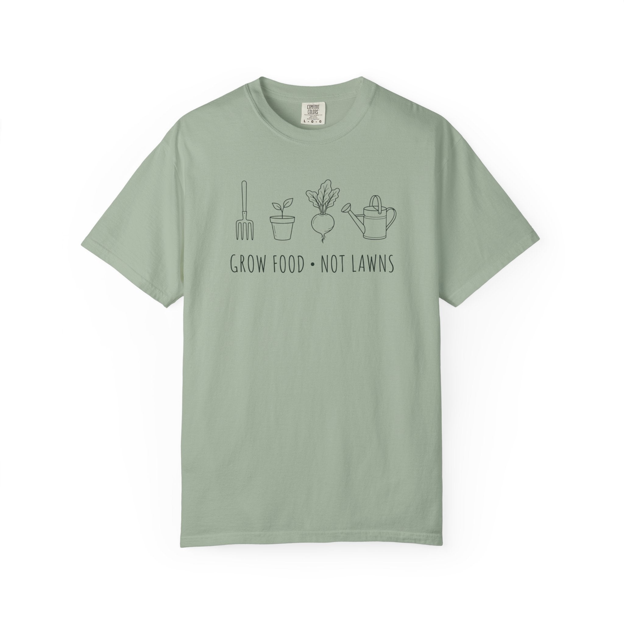 Grow Food, Not Lawns Icons T-shirt