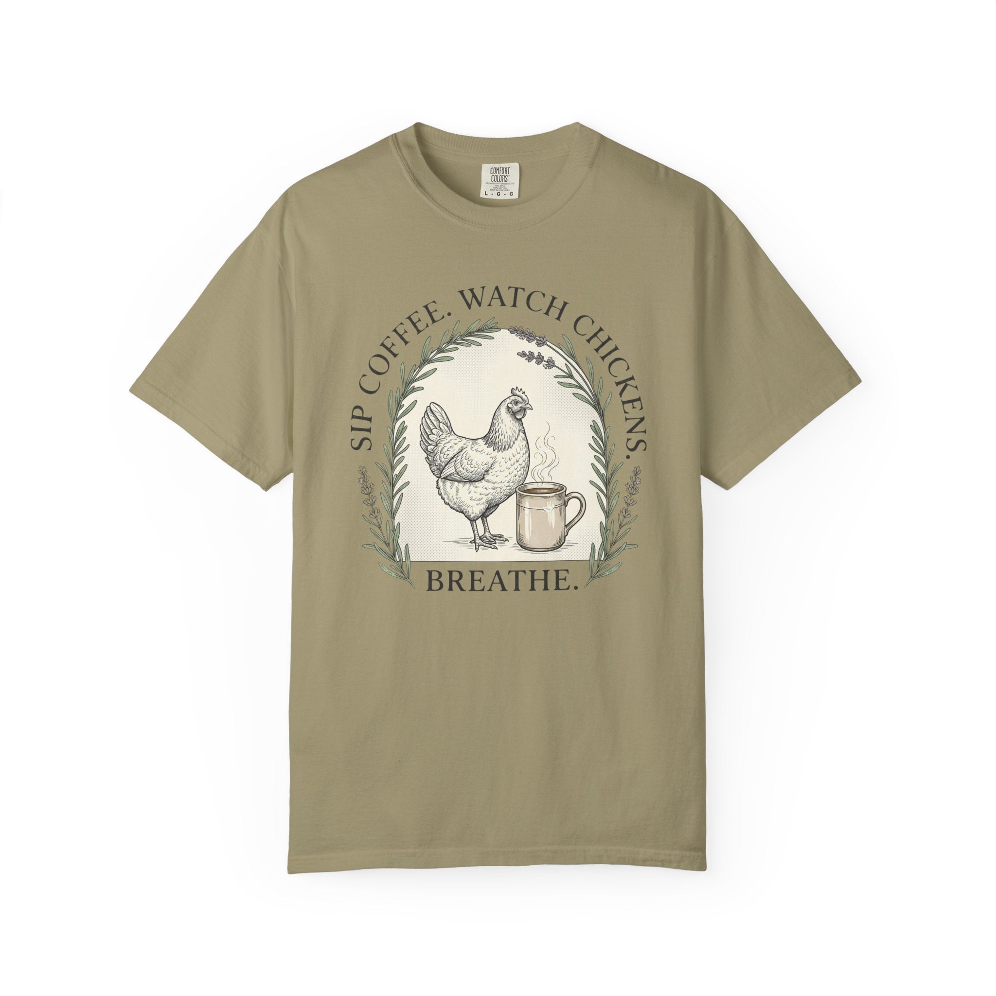 Sip Coffee Watch Chickens T-Shirt