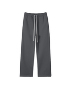 Unisex Solid Color Fleece Straight Leg Pants
