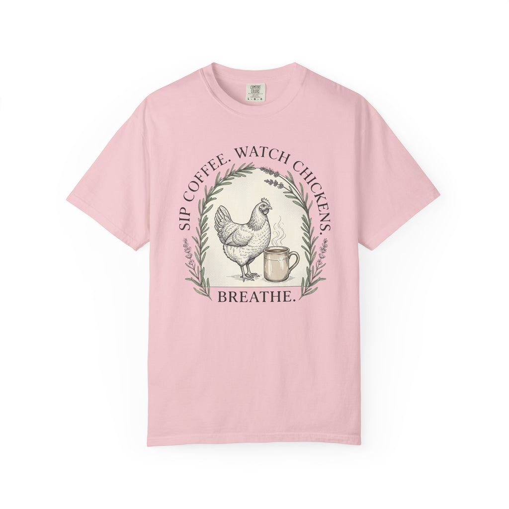 Sip Coffee Watch Chickens T-Shirt
