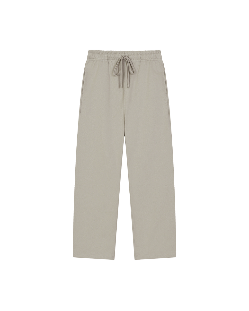 Solid Color Straight-Leg Sweatpants