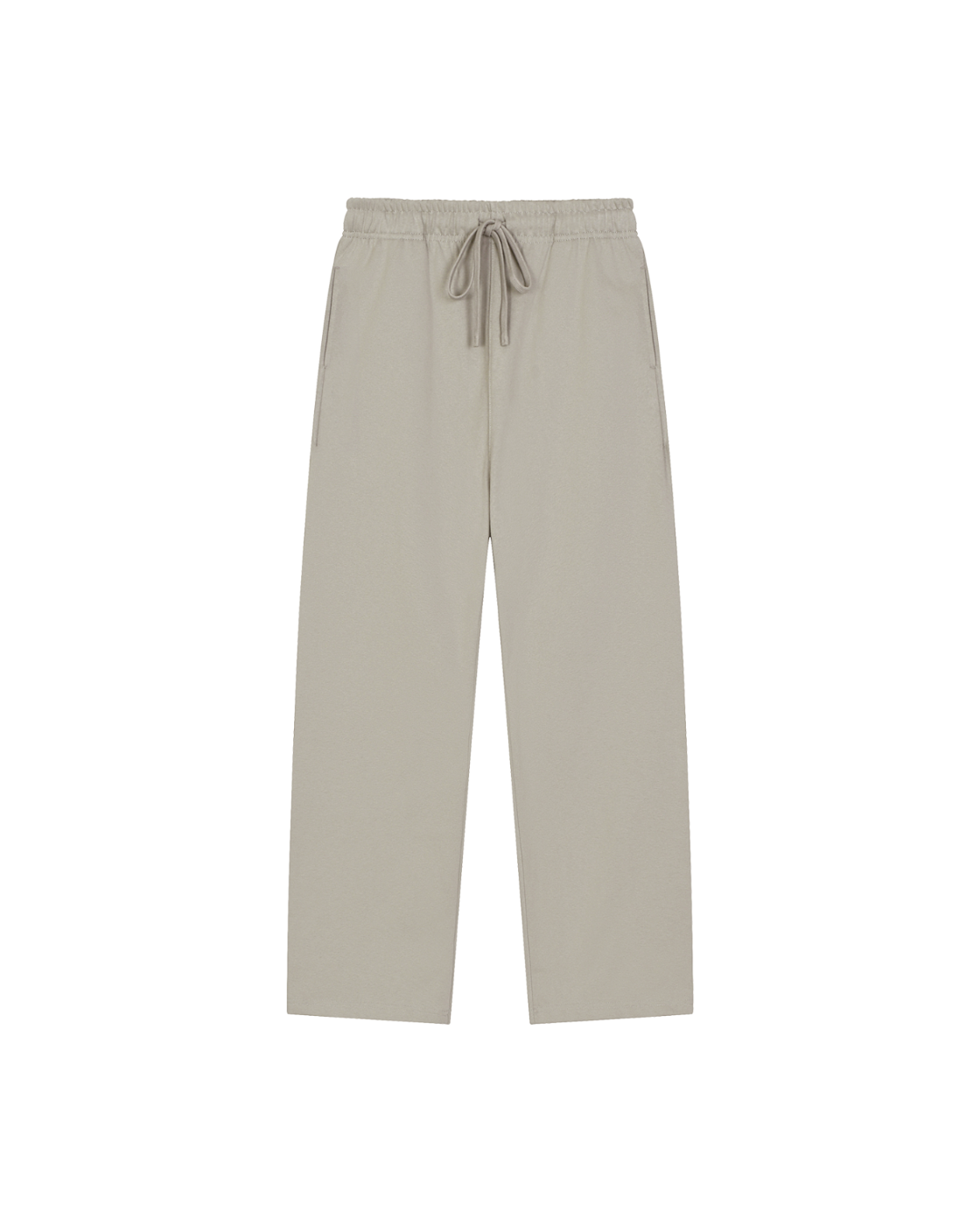 Solid Color Straight-Leg Sweatpants