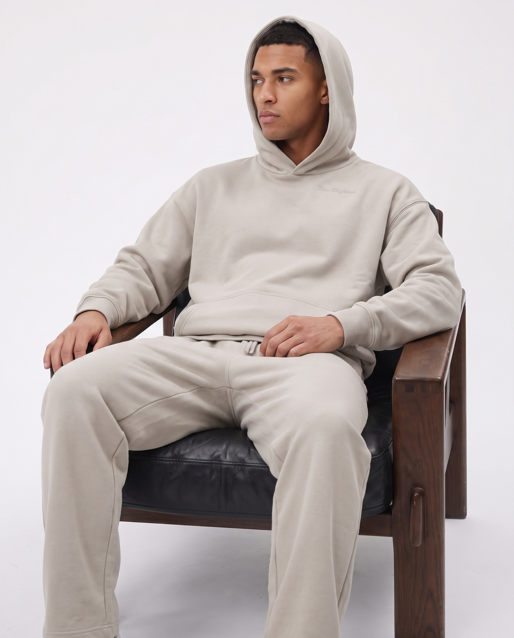 Solid Color Straight-Leg Sweatpants