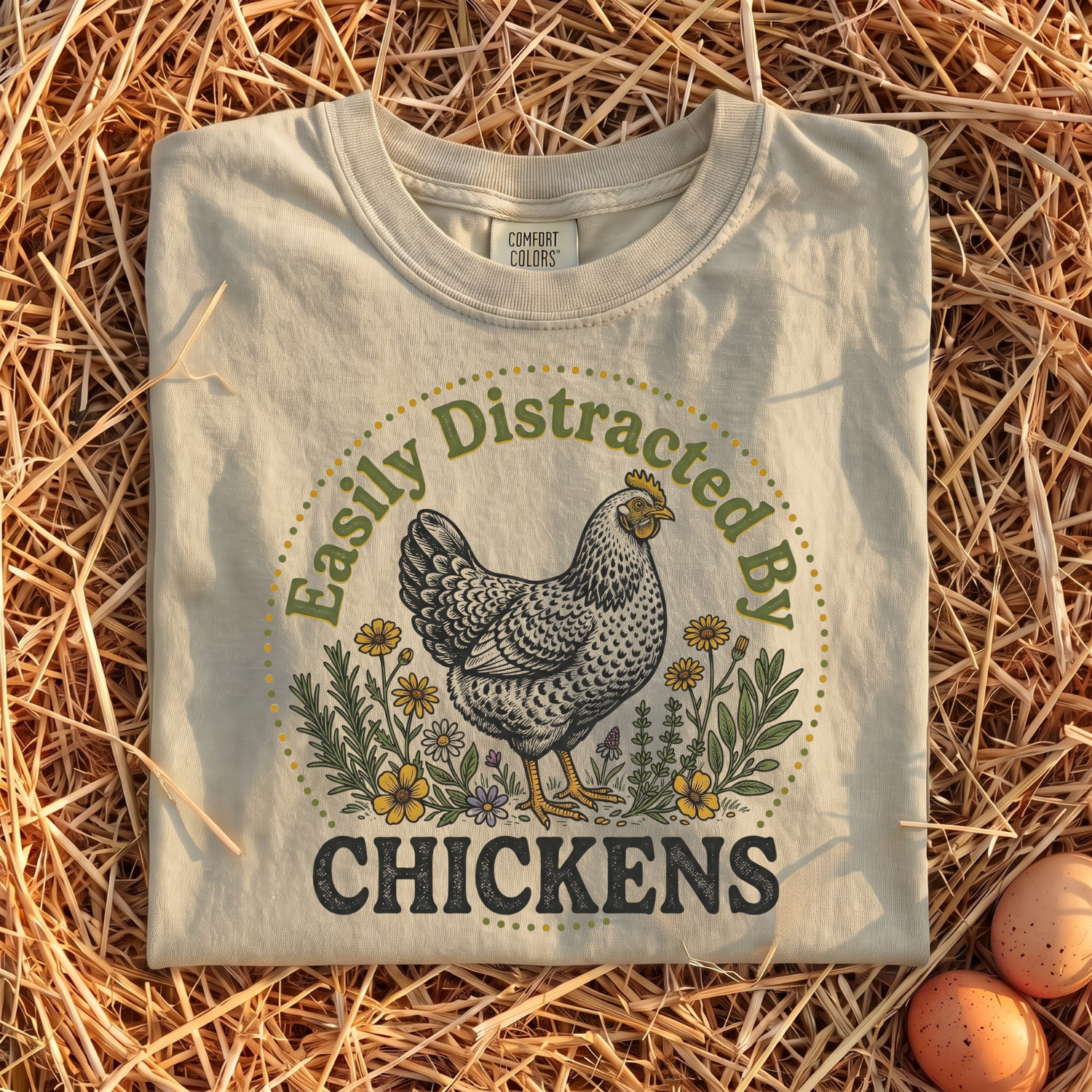 Easily Distracted By Chickens T-shirt