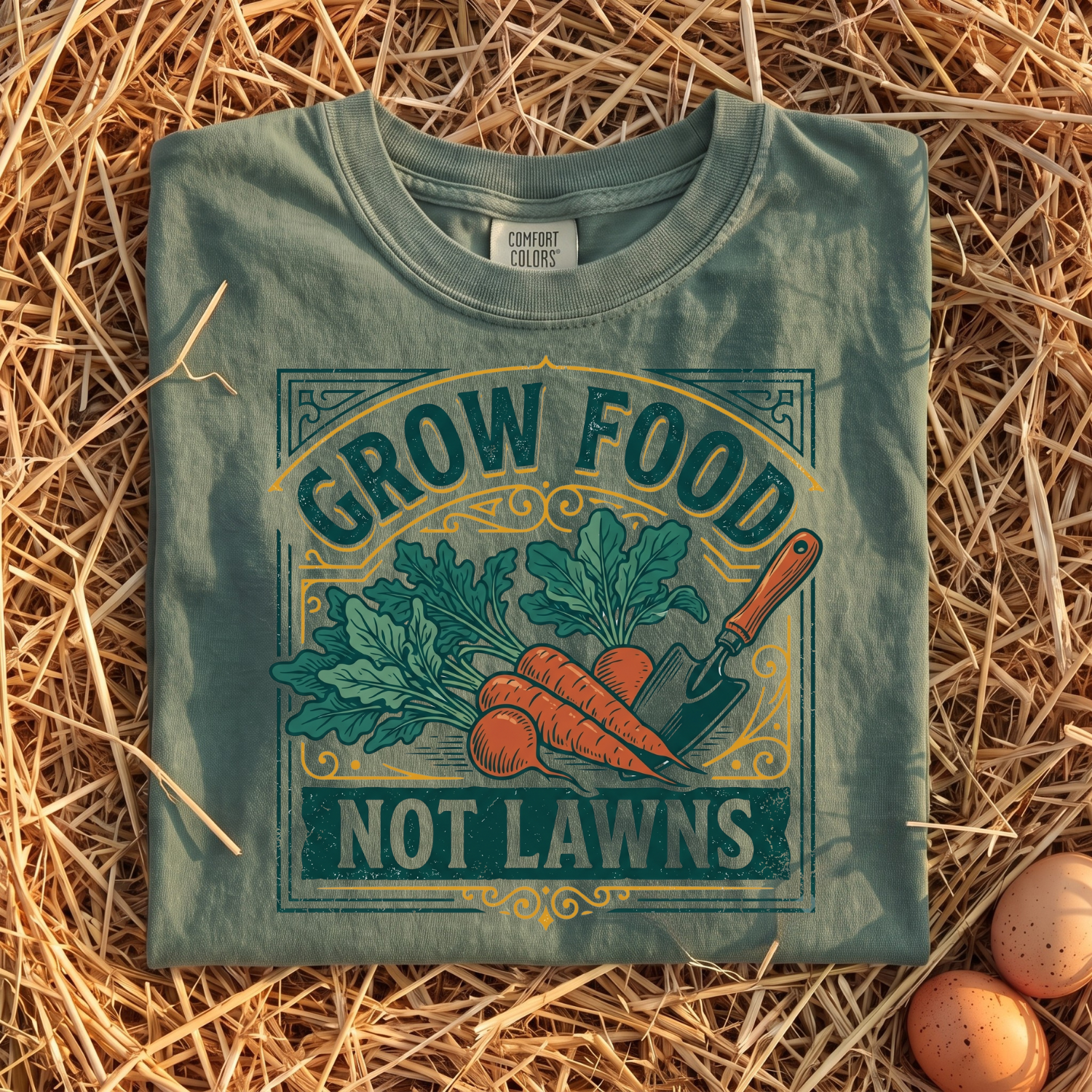 Grow Food, Not Lawns V2 T-shirt