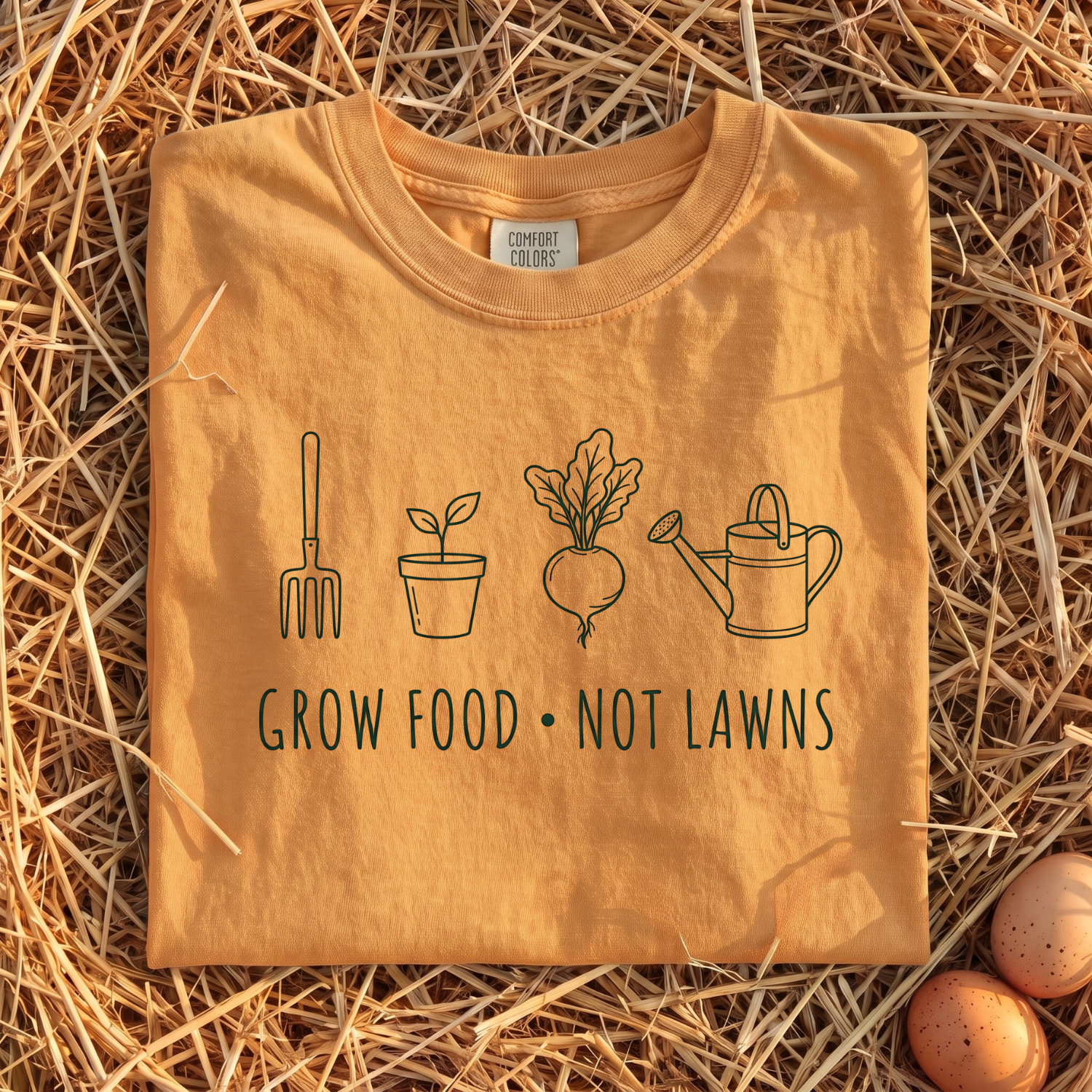 Grow Food, Not Lawns Icons T-shirt