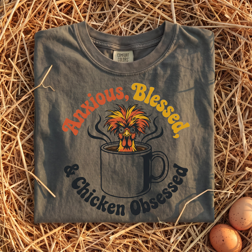 Anxious Blessed Chicken Obsessed V3 T-shirt