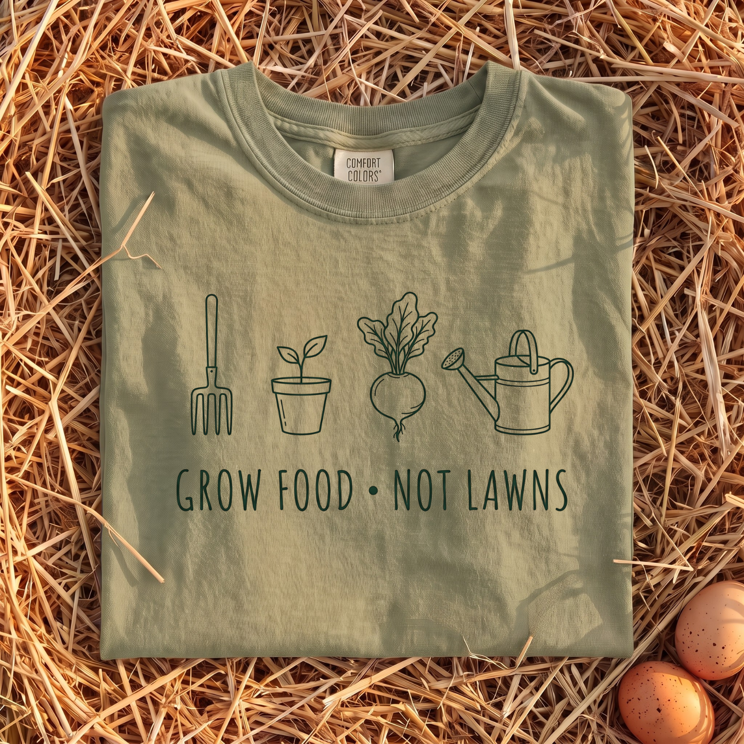 Grow Food, Not Lawns Icons T-shirt