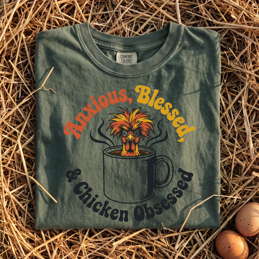 Anxious Blessed Chicken Obsessed V3 T-shirt