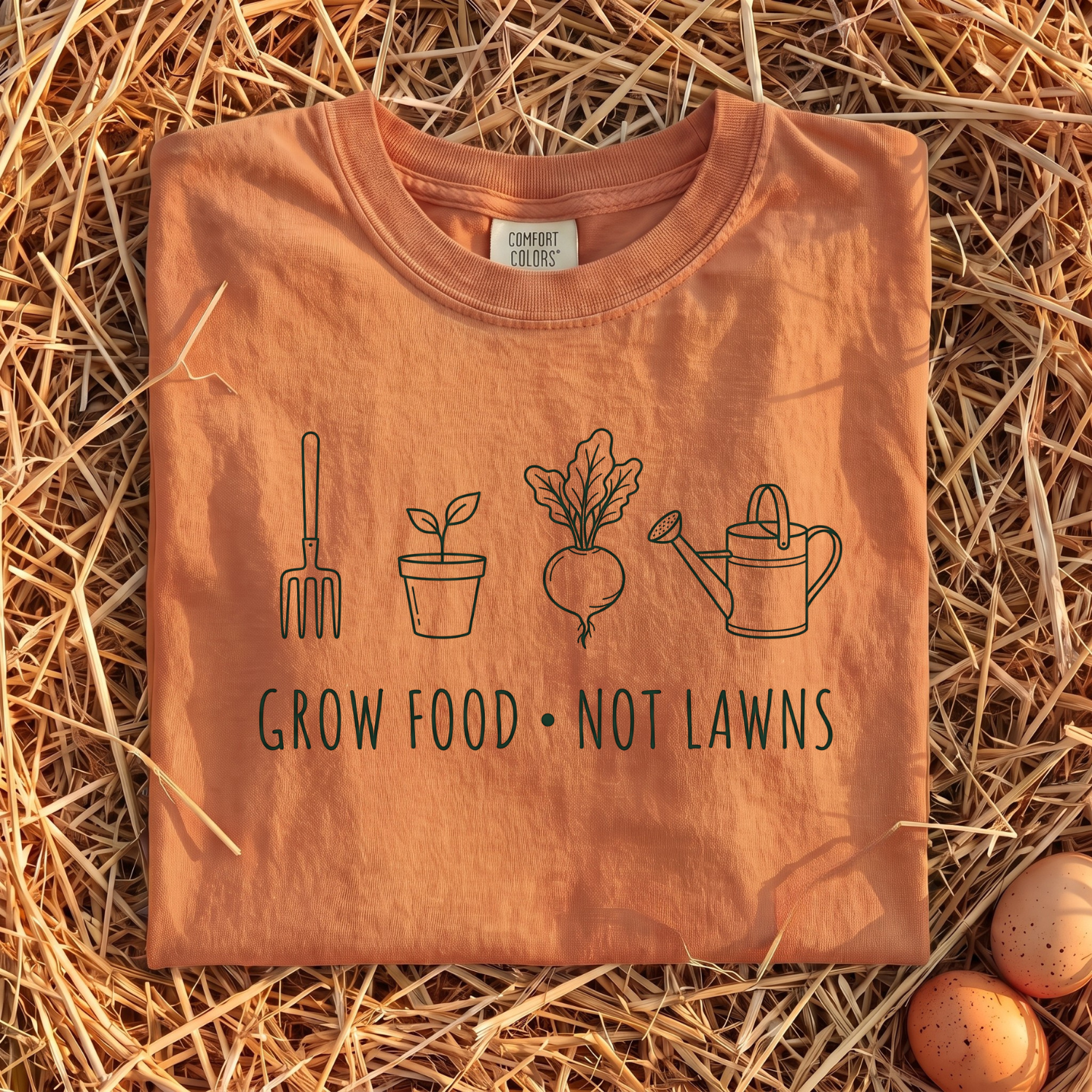 Grow Food, Not Lawns Icons T-shirt