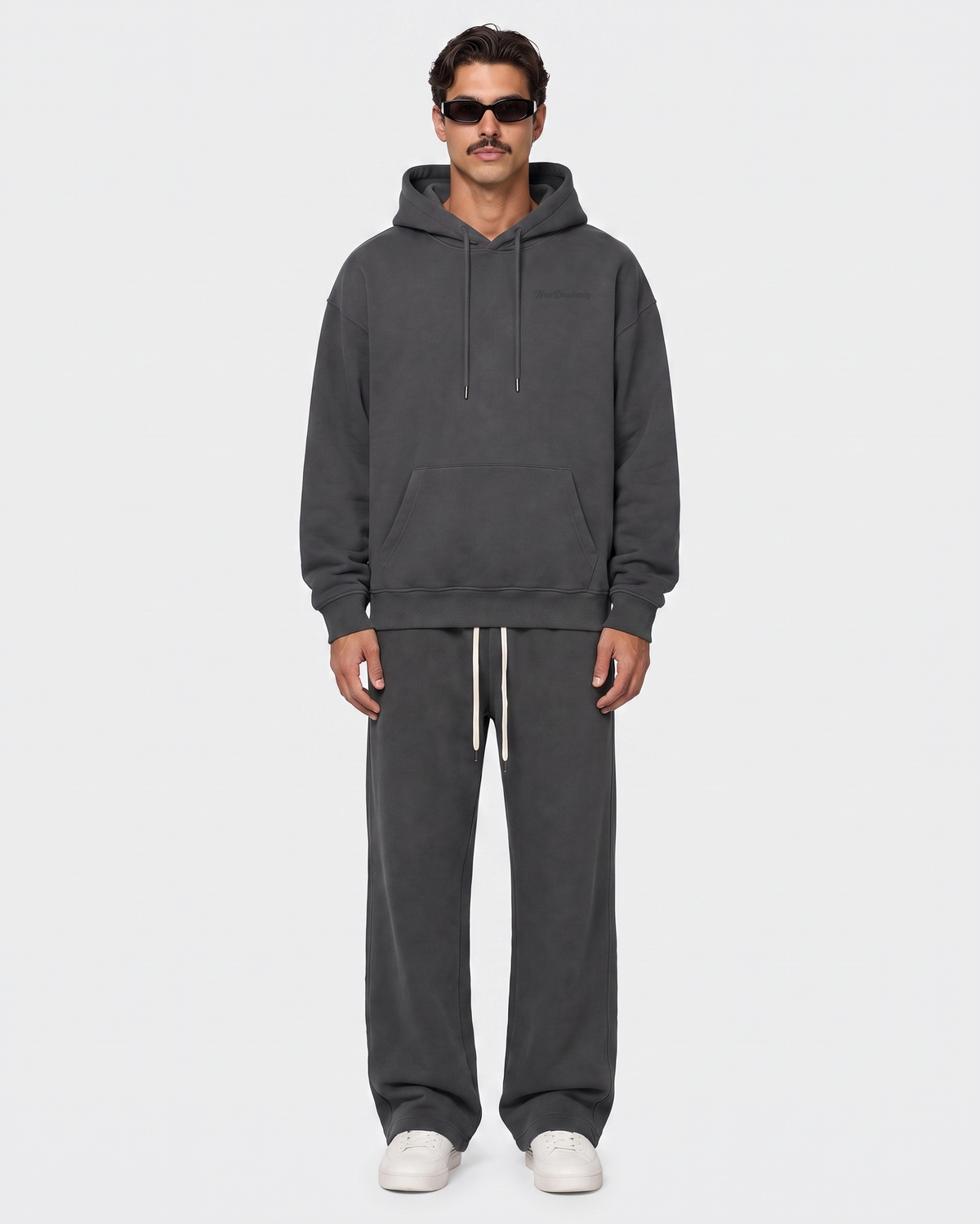 Unisex Solid Color Fleece Straight Leg Pants