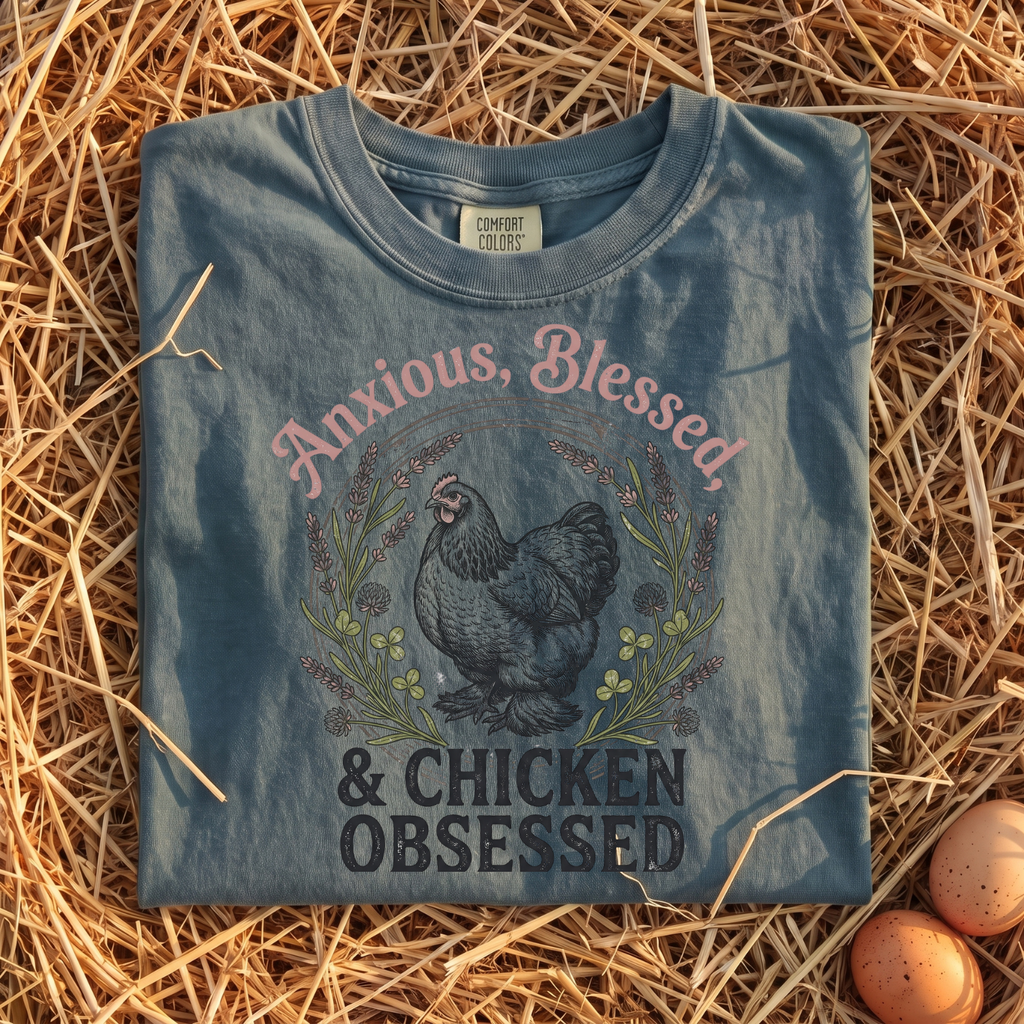 Anxious Blessed Chicken Obsessed V2 T-shirt