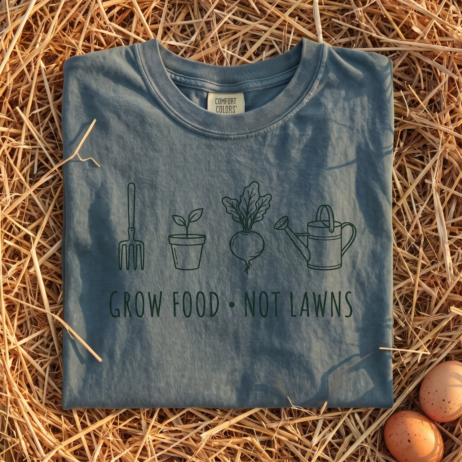 Grow Food, Not Lawns Icons T-shirt