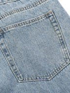 Unisex Vintage Wash Straight Leg Jeans