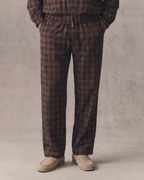Unisex Plaid Wide Leg Pants