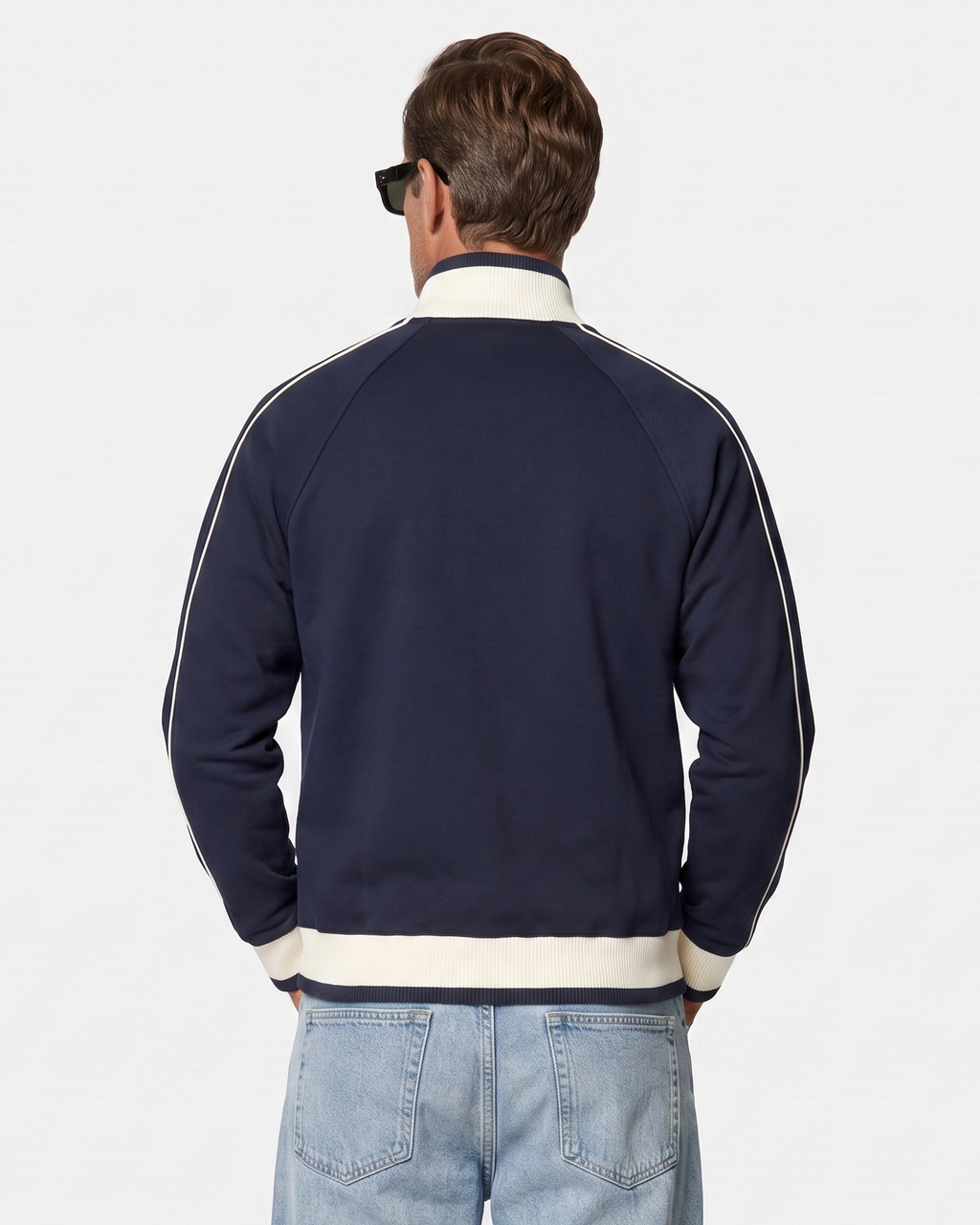 Color Block Raglan Sleeve Zip Track Jacket