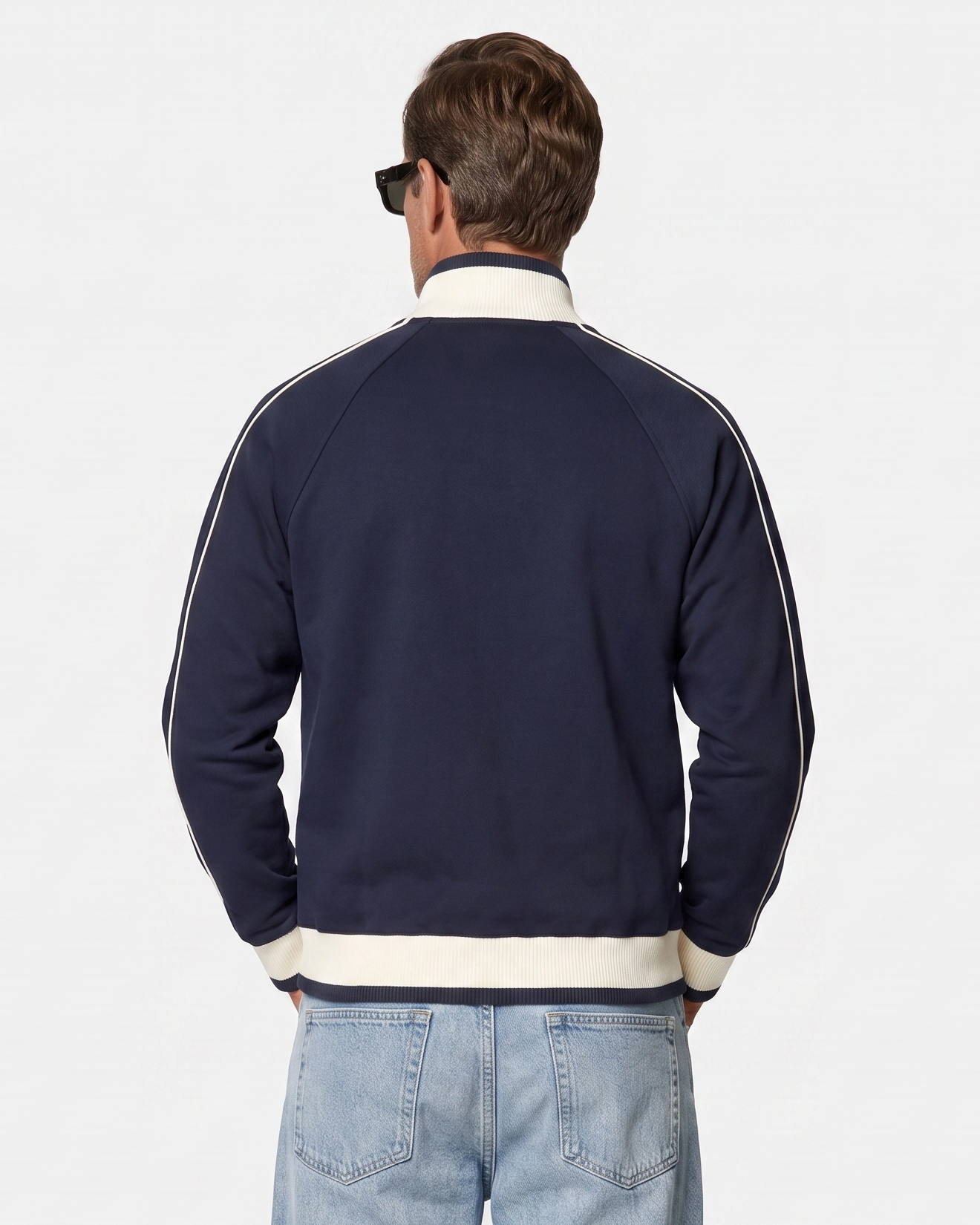 Color Block Raglan Sleeve Zip Track Jacket
