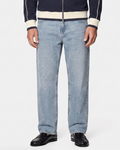 Unisex Vintage Wash Straight Leg Jeans
