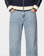 Unisex Vintage Wash Straight Leg Jeans