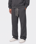 Unisex Solid Color Fleece Straight Leg Pants