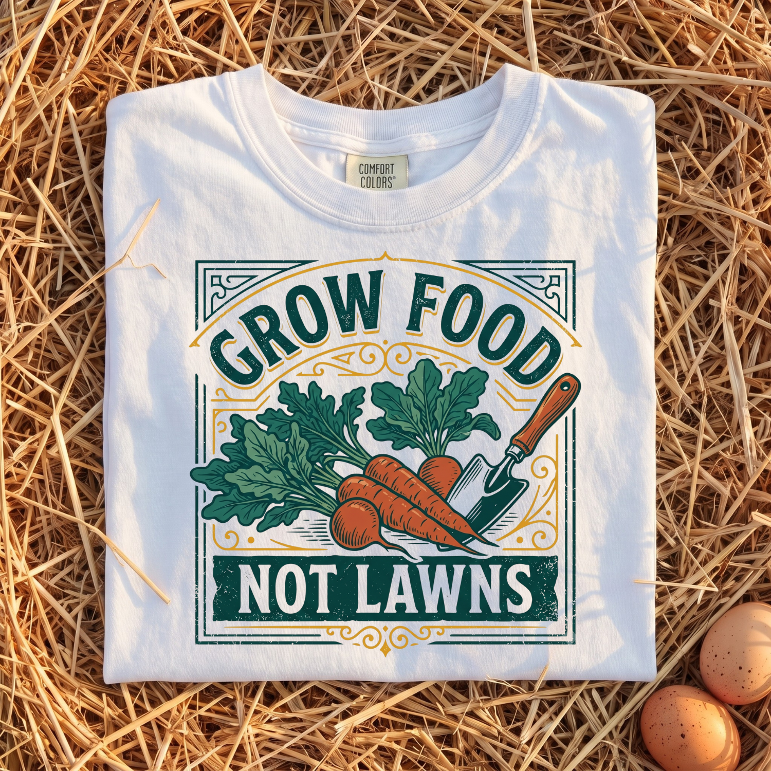 Grow Food, Not Lawns V2 T-shirt