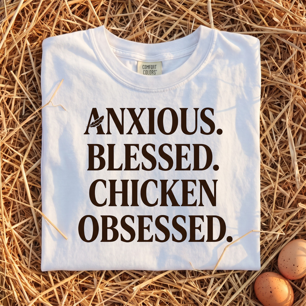 Anxious Blessed Chicken Obsessed T-shirt