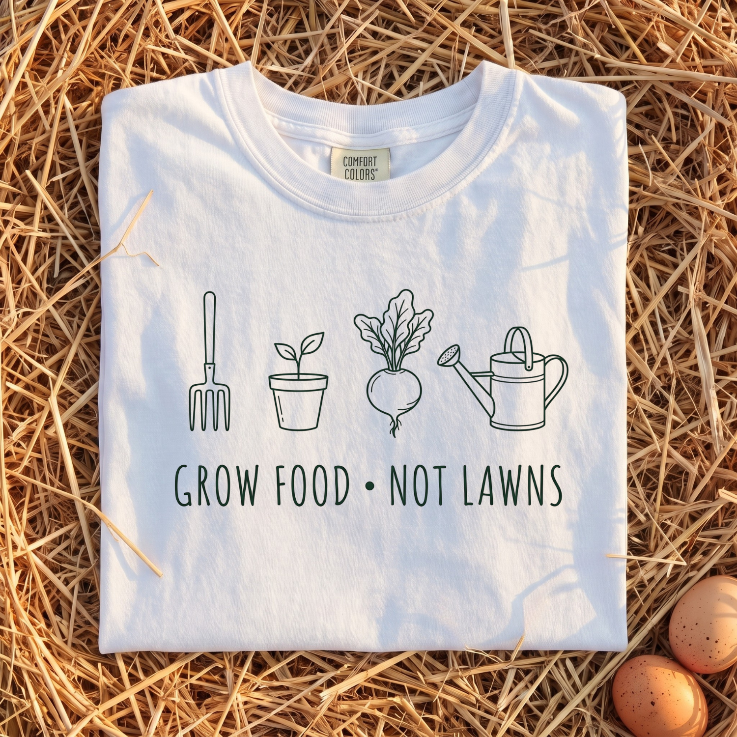 Grow Food, Not Lawns Icons T-shirt
